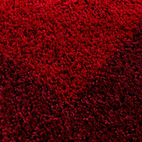 Red Rug Modern Border Design Fluffy Shaggy Floor Mat High Pile Room Hall Carpets