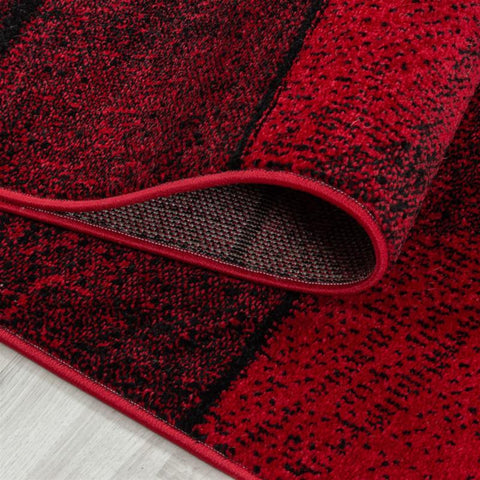 Red Black Brick Wall Rug Modern Designer Abstract Geometric Patterned Small X Large Room Runner Hallway Carpet Living Room Bedroom Area Lounge Mats Woven Polypropylene Heatset Short Low Pile 120x170 200x290 160x230 80x150