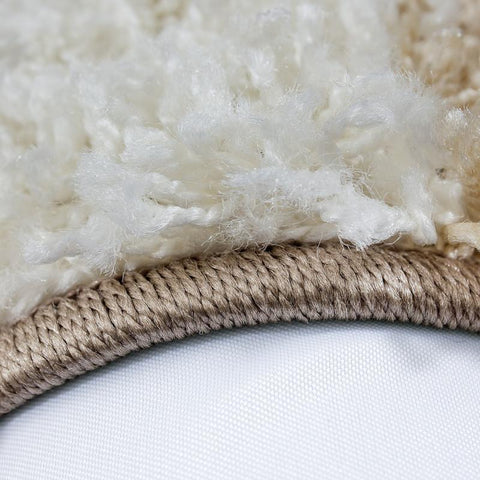 Shaggy Rugs Mocca Beige Cream Fluffy Bedroom Mat Small X Large Checkered Carpet