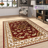 Red Oriental Rug Traditional Vintage Pattern Woven Carpet Large Small Runner Mat