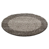 Taupe Shaggy Rug Soft Fluffy Bedroom Floor Carpet Small Large Hallway Runner Mat