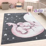 Childrens Rugs Elephant Nursery Rugs for Kids Bedroom Small Large Play Mat