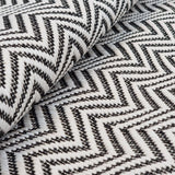 Indoor Outdoor Reversible Rug Black and White Cream Border Pattern Large Patio Garden Mats