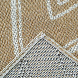 Modern Beige Yellow Cream Runner Rug Geometric 100% Cotton Washable Woven Hallway Hall Flat Weave Carpet Natural Diamond Patterned Mat - 75x300cm Living Room Bedroom Floor Area Mat Contemporary