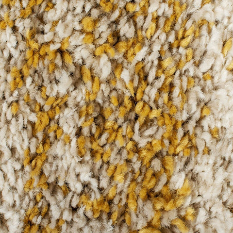 Yellow Ochre Beige White Cream Rug Modern Shaggy Distressed Ombre Pattern Soft Deep Long High Pile Fluffy Living Room Bedroom Polypropylene Area Lounge Small Large Floor Mat 80x150cm 120x170cm 160x230cm 