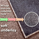 Extra Large Grey Monochrome Soft Small Carpet Bedroom Living Room Area Floor Mat